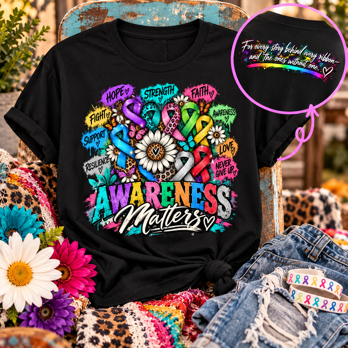 Awareness Matters — Every Ribbon, Every Story Tee